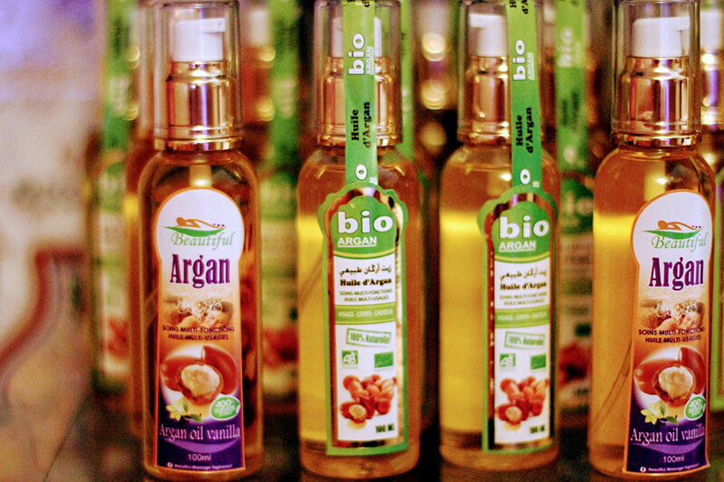 argan oil in bottles