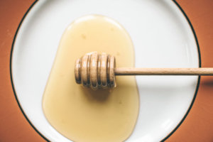 honey on plate